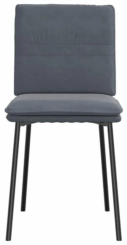 Cadeiras de jantar 6 pcs veludo cinzento-escuro