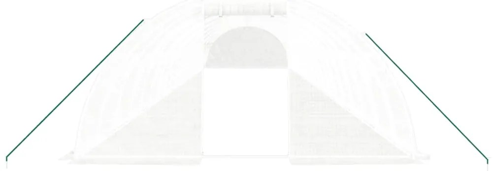 Estufa com estrutura de aço 80 m² 20x4x2 m branco