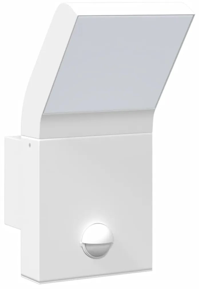 Candeeiros parede LED exterior c/ sensor 2 pcs alumínio branco