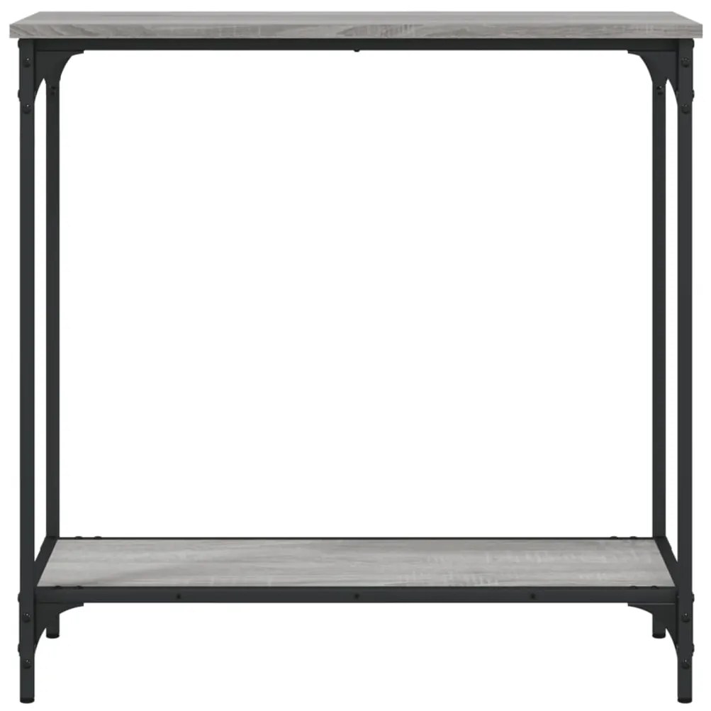Mesa consola 75x30,5x75 cm derivados de madeira cinzento sonoma