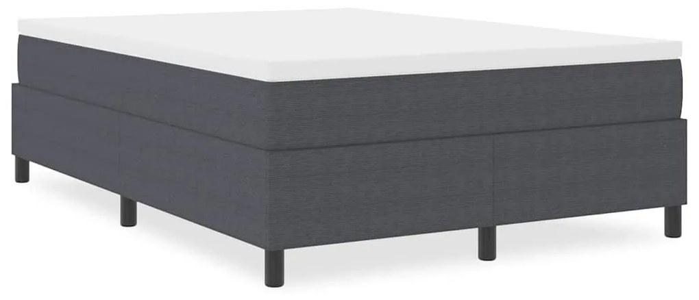 Cama Box Spring vidaXL Cinza Escuro 140x200 cm Tecido Corduroy