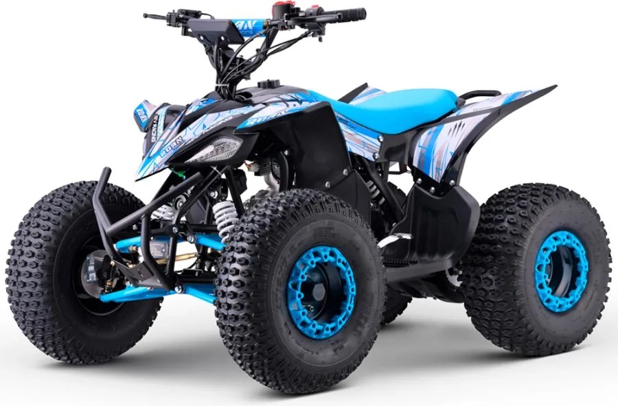 MINI MOTO 4 GASOLINA PARA CRIANÇAS 125cc Roan Ratte R8 automático com Marcha Atrás Azul