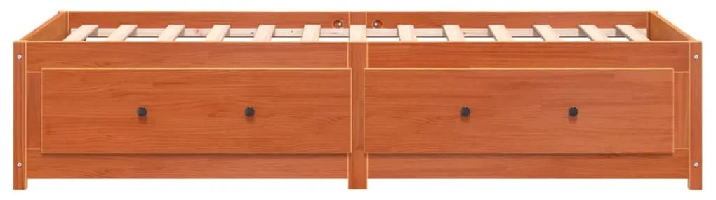 Sofá-cama sem colchão 90x190 cm pinho maciço castanho-mel