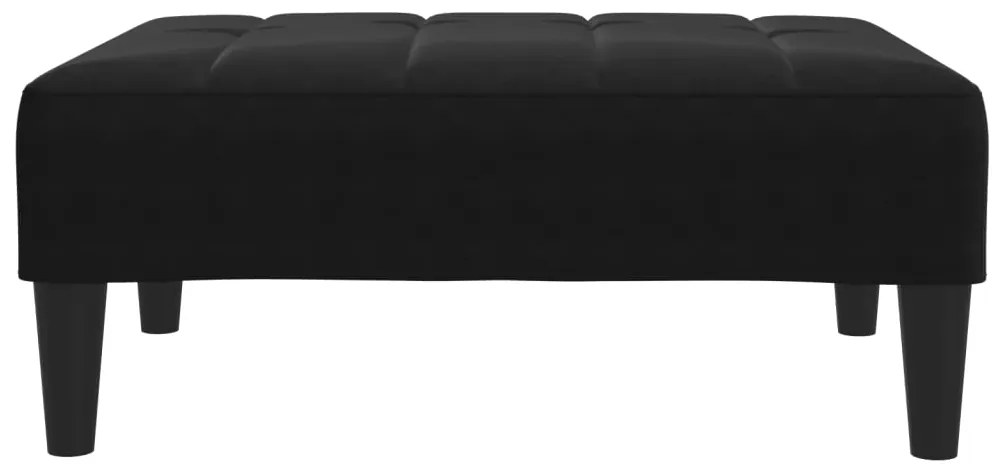 Apoio de pés 77x55x31 cm veludo preto