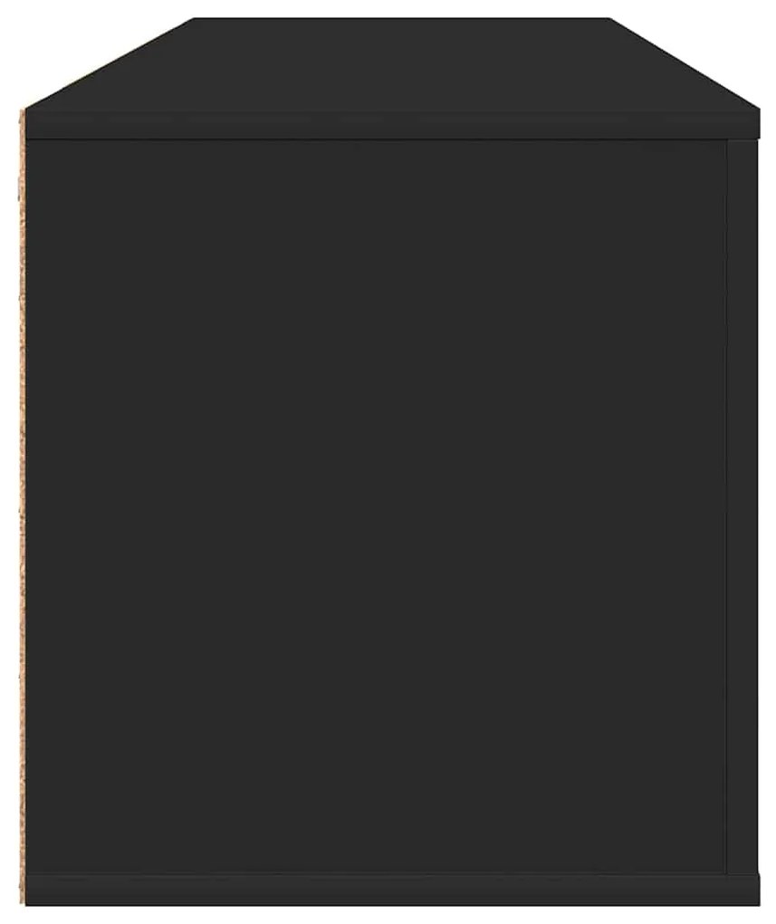 Sapateira de parede 100x35x38 cm derivados de madeira preto