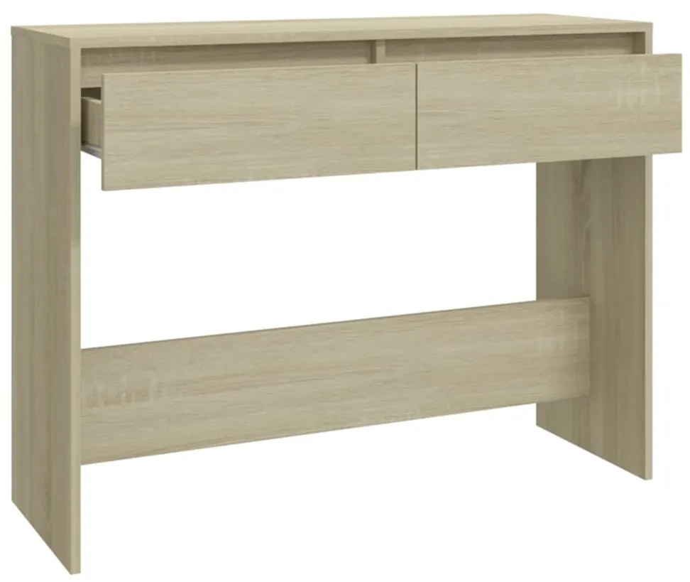 Mesa consola 100x35x76,5 cm derivados madeira carvalho sonoma