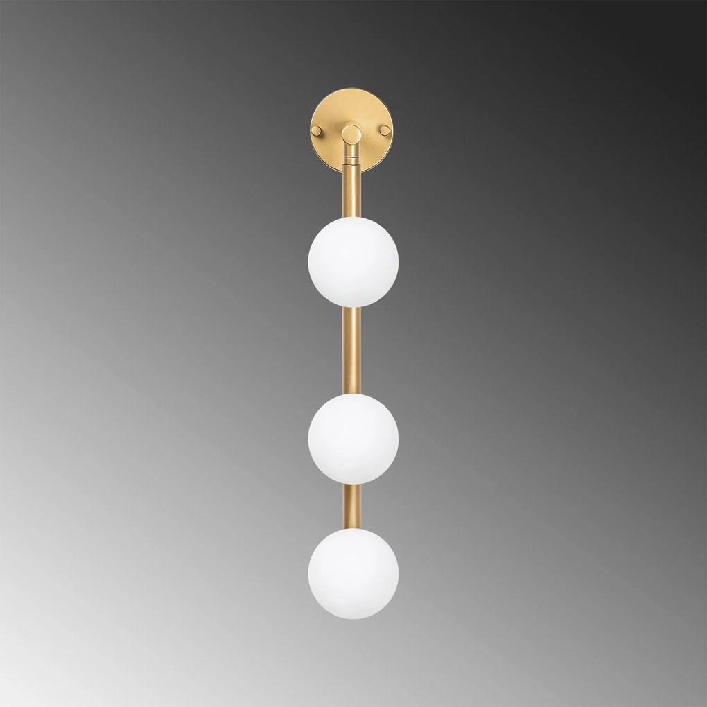 Aplique de Parede Domino – Dourado Brilhante – 10 x 24 cm