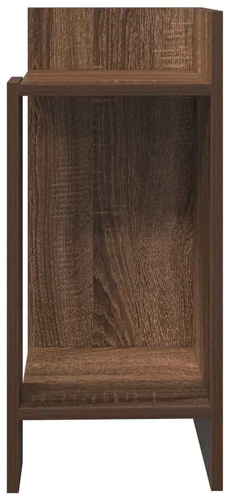 Mesas laterais 2 pcs prateleira 110x50x103 cm carvalho castanho