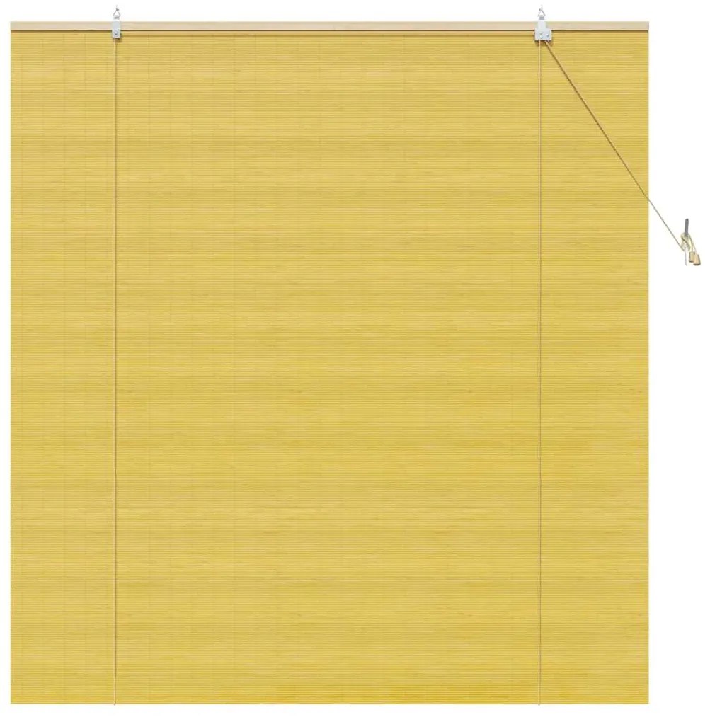 Persianas e Sombras de Janela Amarelo 150 x 160 cm Bambu