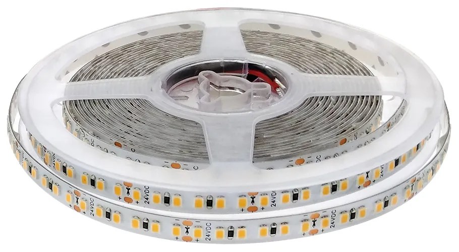 Fita LED Monocolor SMD2835, Samsung ChipLed, DC24V, 5m (168Led/m), 100W, CRI 90 - IP65, Branco frio