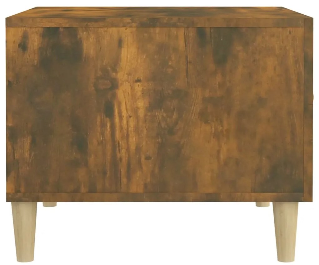 Mesa centro 2 pcs 50x50x40 cm madeira processada cor fumado