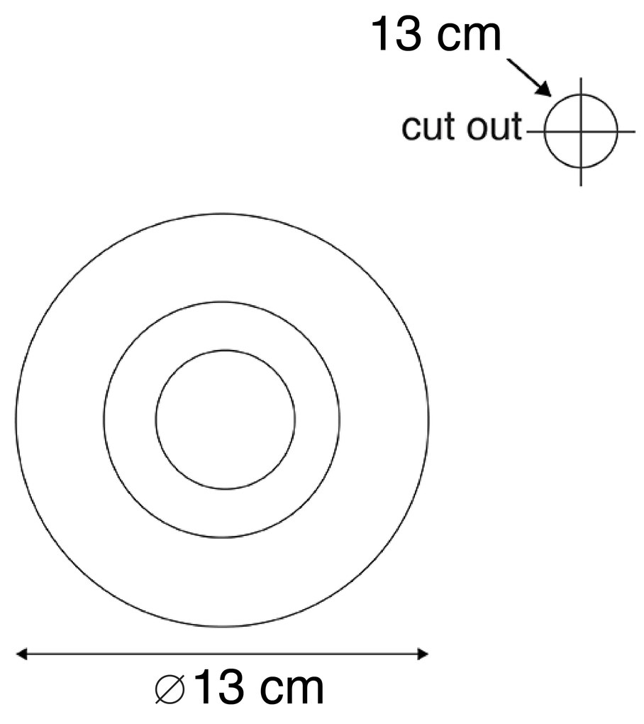 Foco embutido inteligente branco 13cm redondo Incl. Wifi GU10 50mm - Gypsy