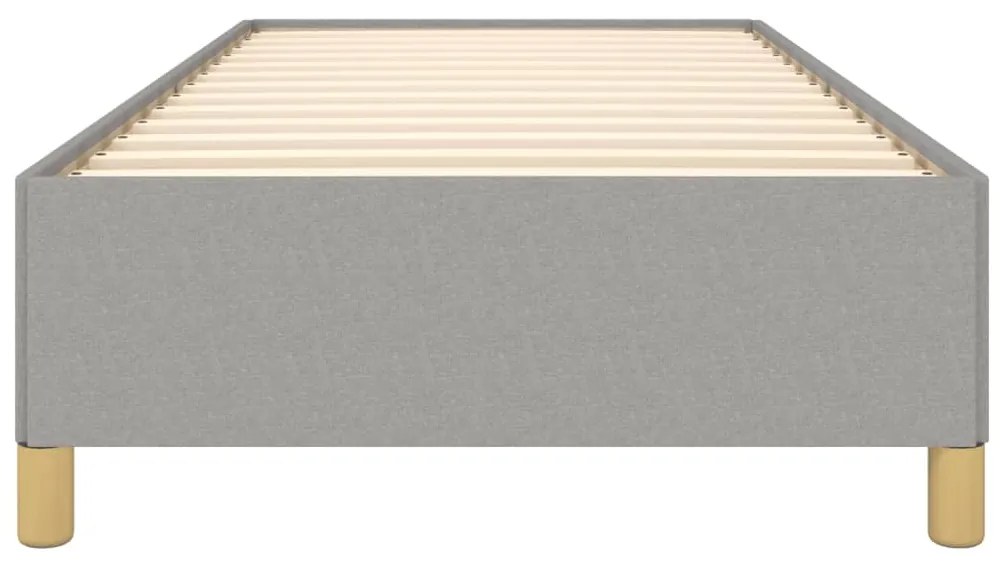 Estrutura de cama sem colchão 80x200 cm tecido cinzento-claro