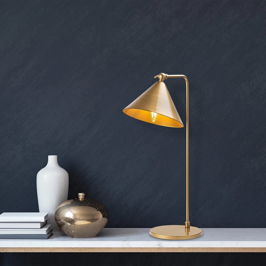 Candeeiro de Mesa Konika – Dourado – 24 x 26 x 50 cm