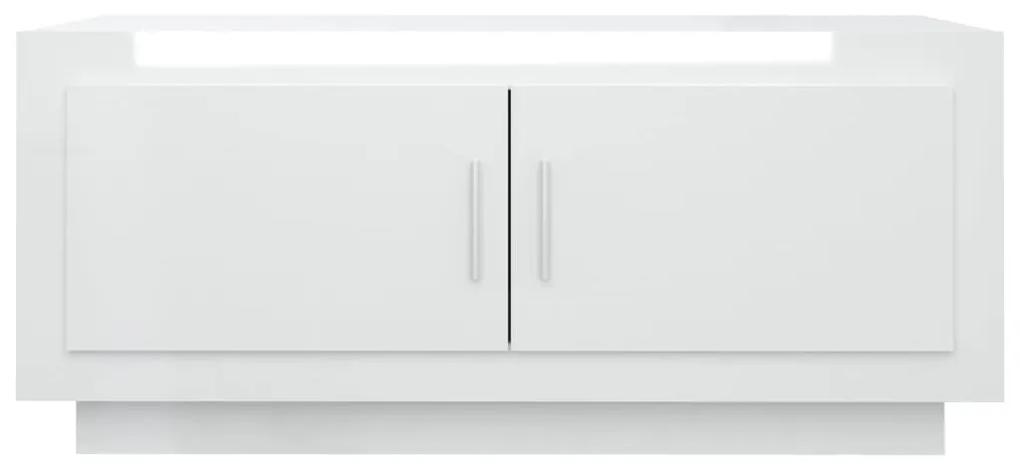 Mesa de centro 102x50x45 cm madeira processada branco brilhante