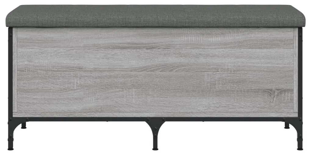 Banco arrumação 102x42x45 cm derivados madeira cinzento sonoma