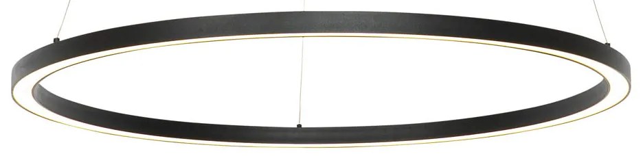 Candeeiro de suspensão inteligente preto 80cm incl. LED e RGBW - Girello
