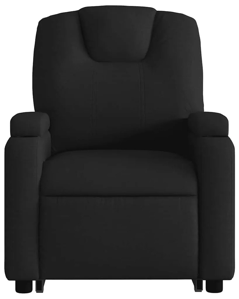 Poltrona elétrica elevatória massagens tecido preto