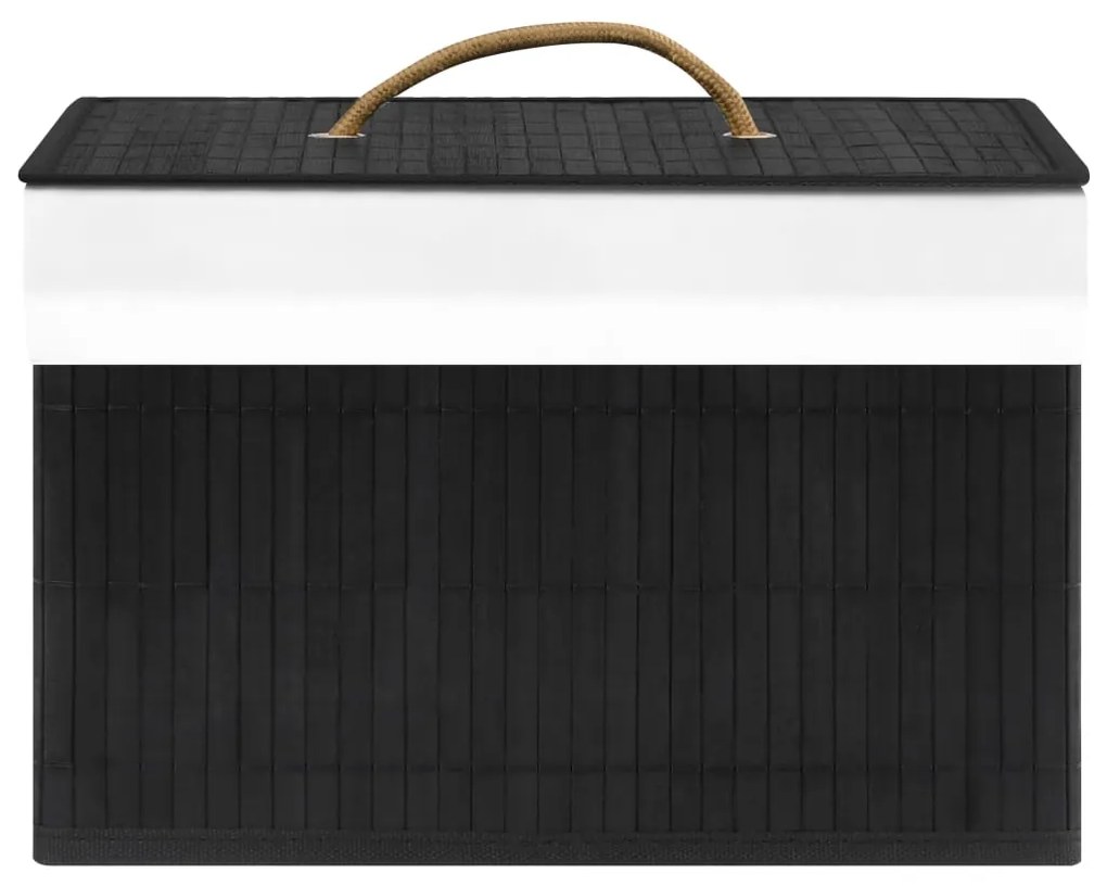 Caixas de arrumação 4 pcs bambu preto