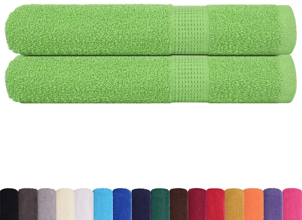 Toalhas 2 pcs 100x200 cm 360 gsm 100% algodão verde maça