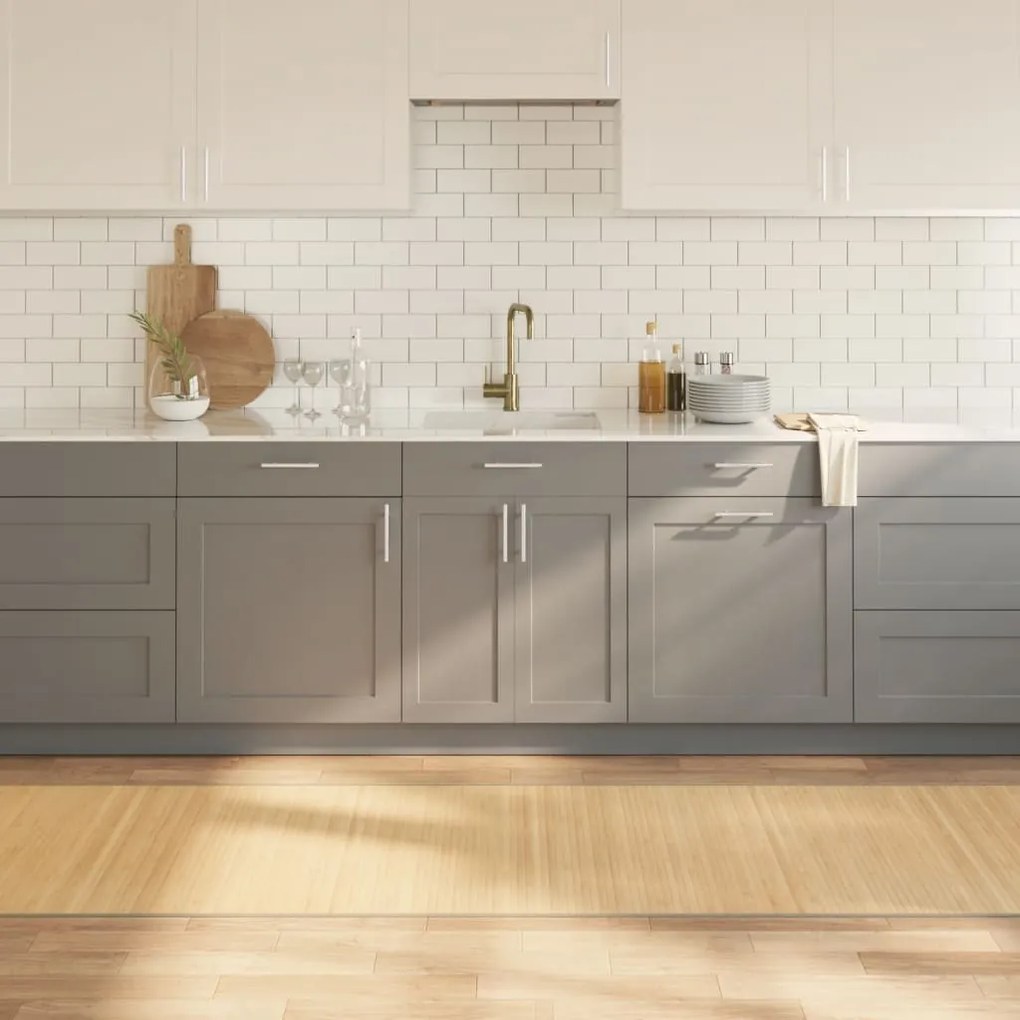 vidaXL Tapete retangular 80x300 cm bambu cor natural clara