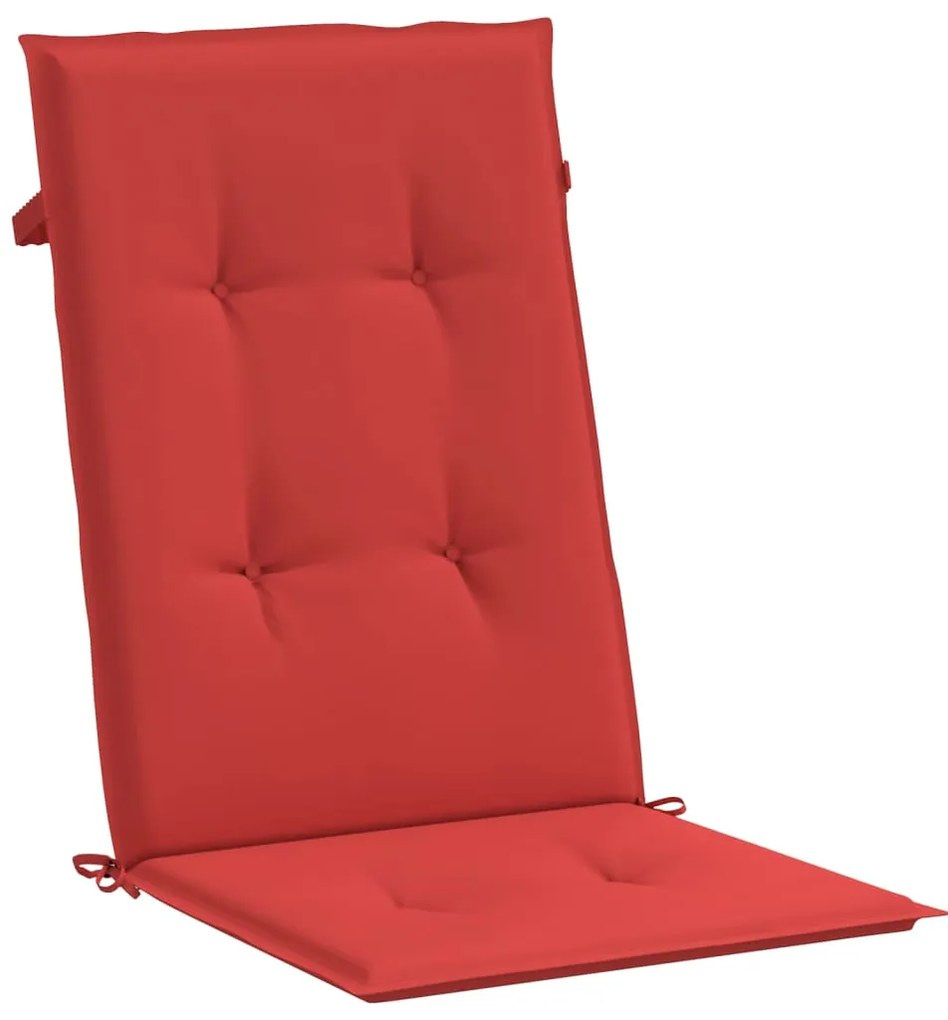 Almofadões para cadeiras altas de jardim 4 pcs tecido vermelho