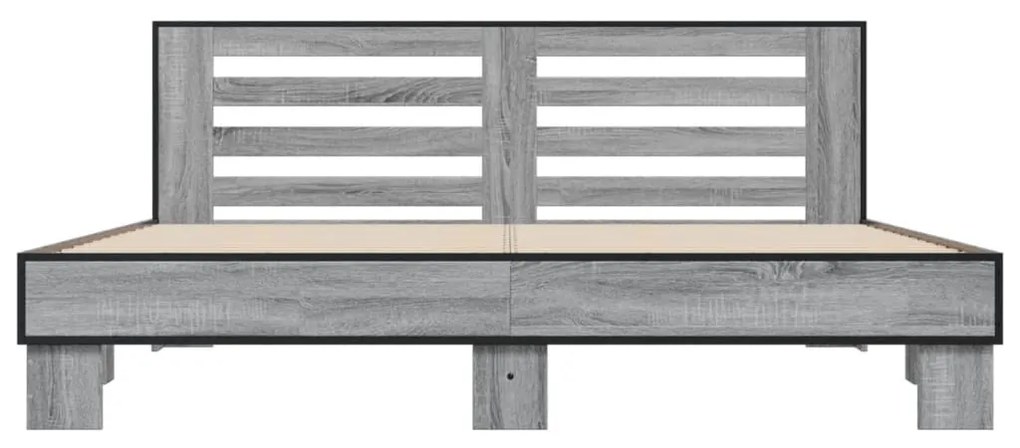 Estrutura de cama 200x200 cm derivados madeira/metal