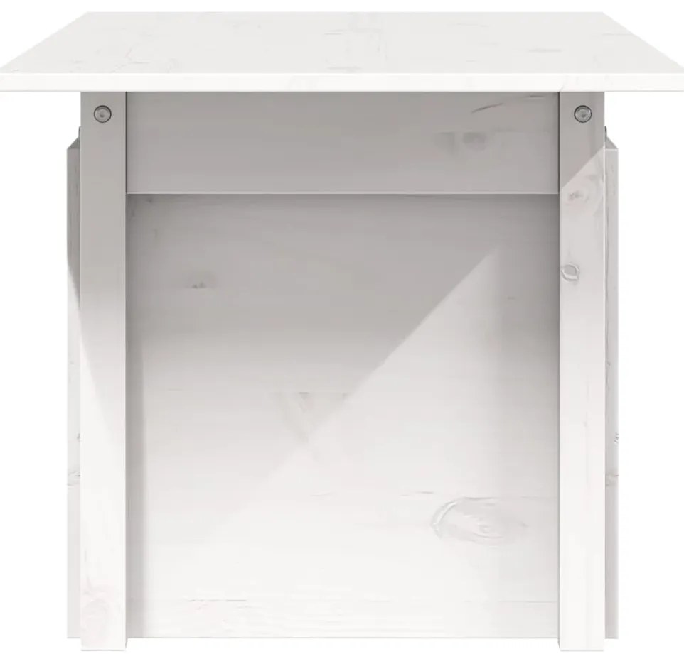 Mesa de jardim 100x50x75 cm madeira de pinho maciça branco