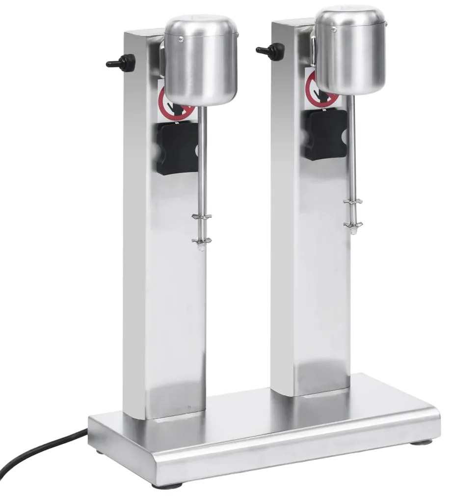 Misturador para batidos com copos duplos aço inoxidável 2 L