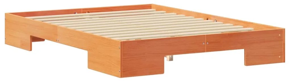 Estrutura de cama de chão Castanho 140 x 190 cm