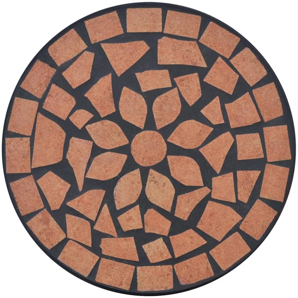 Mesa de apoio para plantas em mosaico terracota