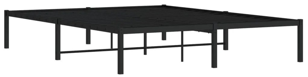 Estrutura de cama 160x200 cm metal preto