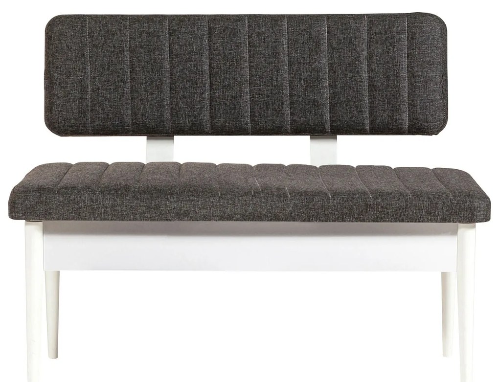 Conjunto de Mesa de Jantar Extensível Vina – Branco e Antracite – Mesa
