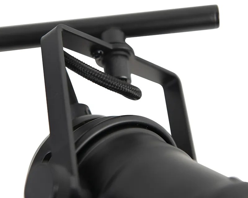 LED Foco Inteligente Preto Incl. WiFi GU10 2-Luzes com Abas - Movie Industrial