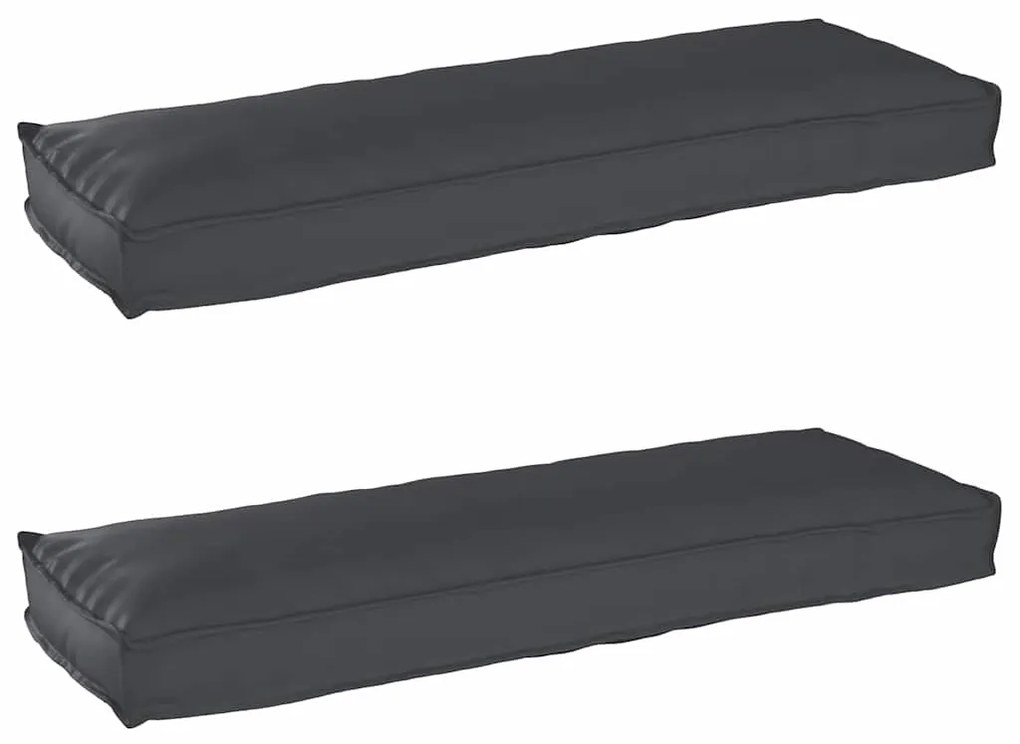 vidaXL Almofadas para Paletes - 2 peças, Preto, 120 x 40 x 8 cm, Tecido Oxford.