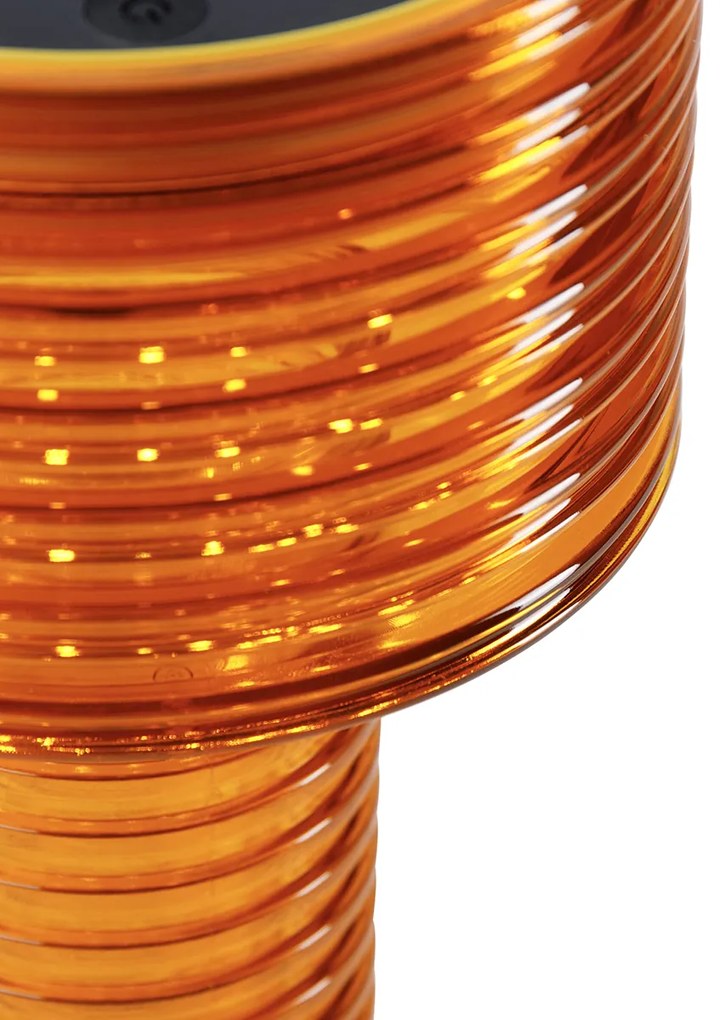 Candeeiro de mesa laranja plástico Incl. LED Solar Recarregável IP44 - Ambar Moderno