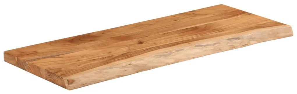 Tampo de mesa retangular borda viva 90x40x2,5 cm acácia maciça