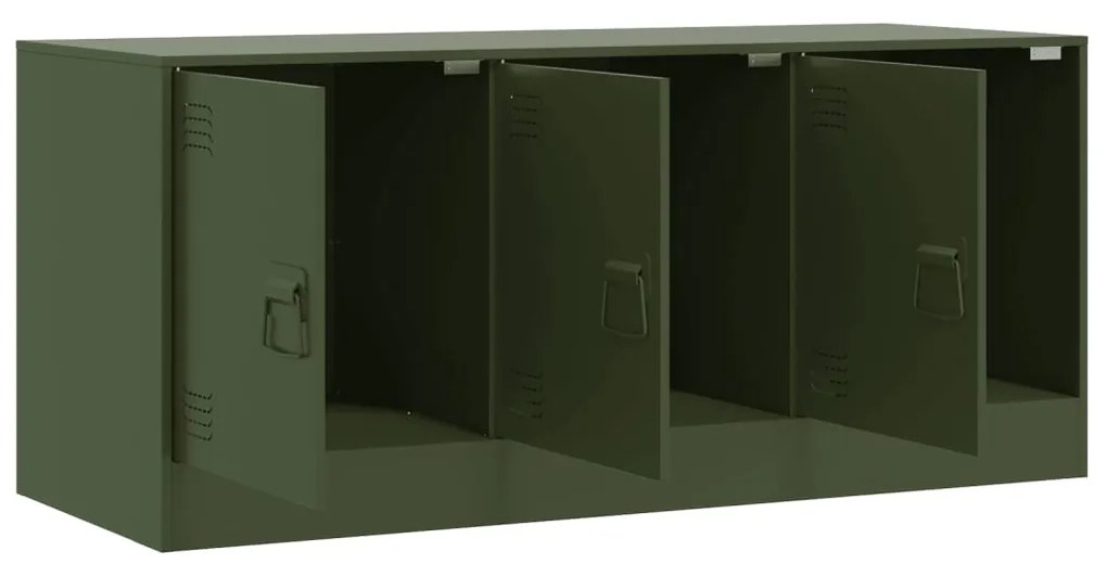 Móvel de TV 99x39x44 aço verde azeitona