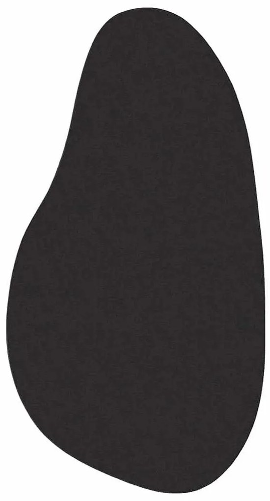 Tapete "HUARTE" Preto Macio de Pelo Curto e Lavável 80x150 cm