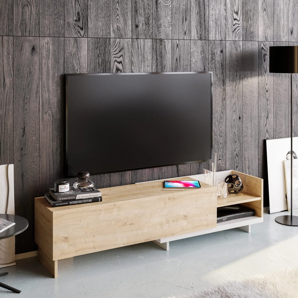 Móvel TV Parion – Branco – 165 cm x 35 cm x 41 cm