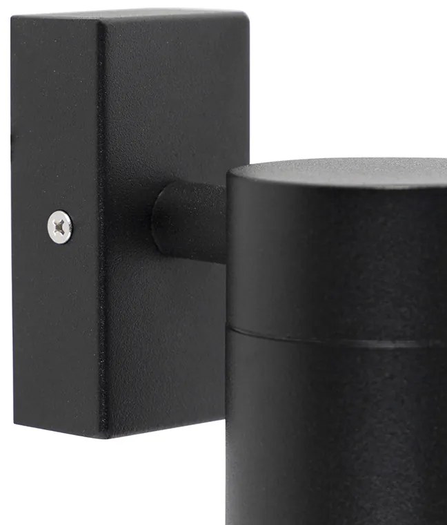 LED Candeeiro de Parede Exterior Inteligente Preto c/ WiFi GU10 IP44 - Solo Moderno