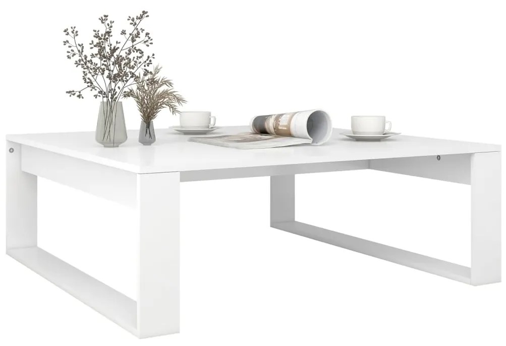 Mesa de centro 100x100x35 cm contraplacado branco