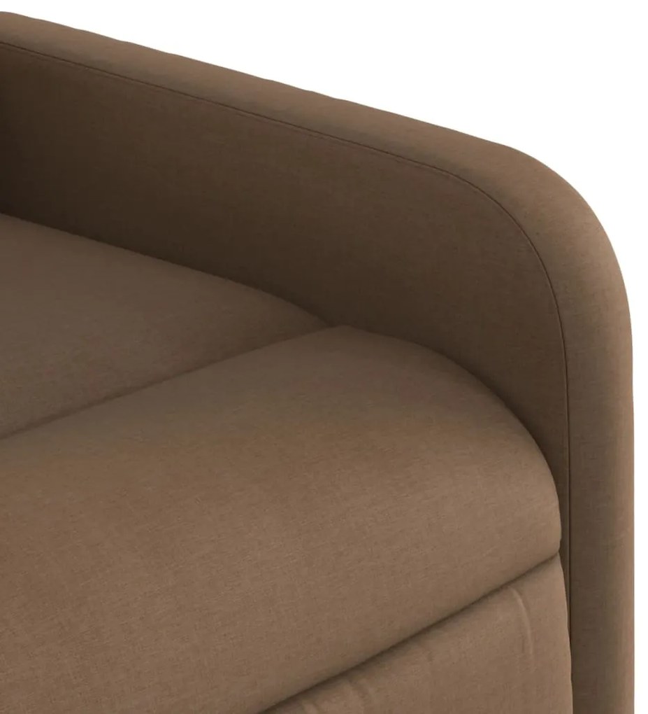 Poltrona de massagens reclinável tecido castanho