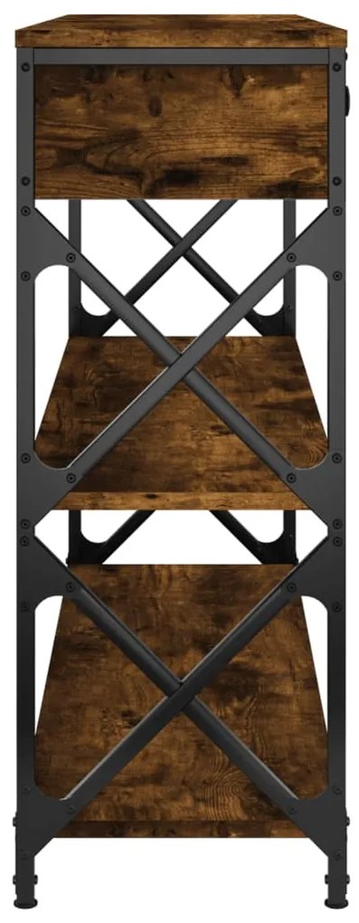 Mesa consola 100x28x75 cm derivados de madeira carvalho fumado