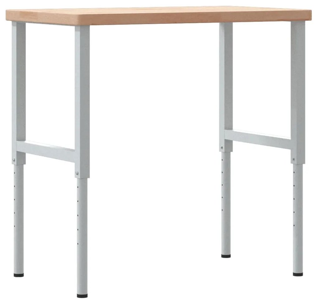 Bancada retangular 100x60x(73-99,5) cm madeira carvalho maciça
