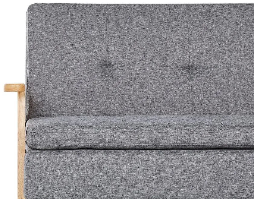 Sofá-cama estofado em tecido cinzento claro TJORN Beliani