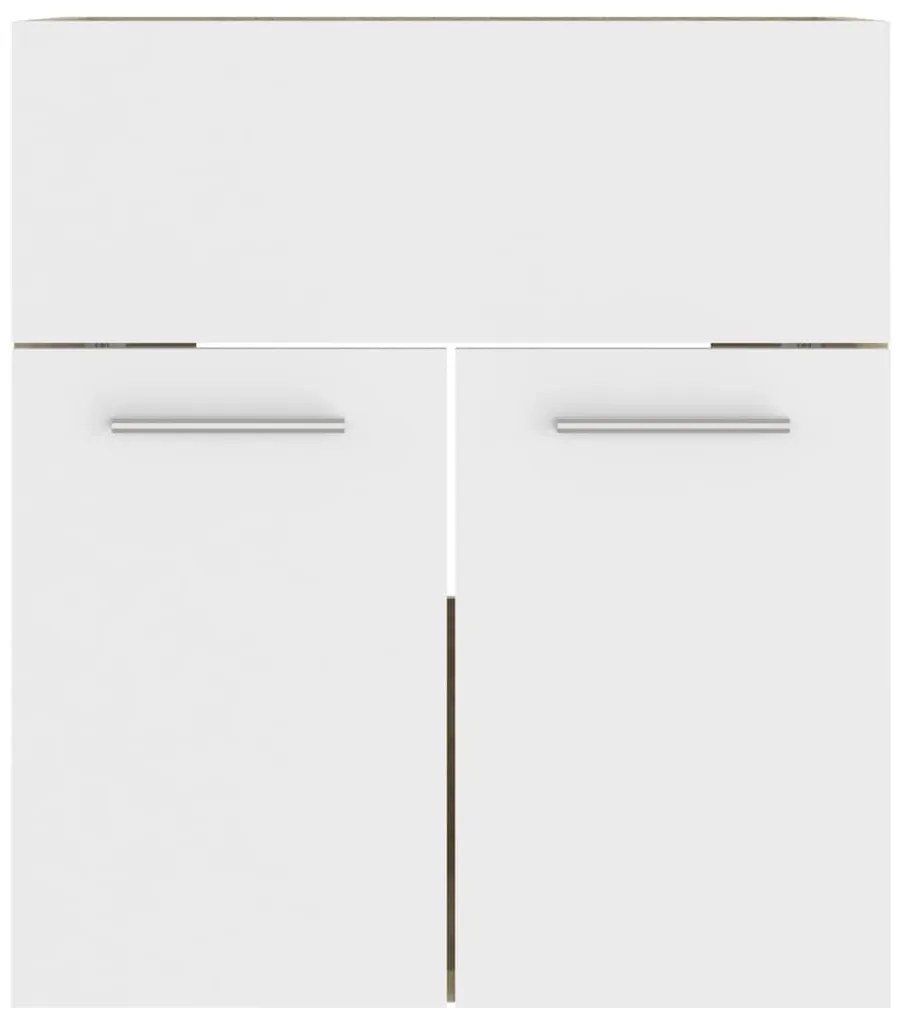 Armário lavatório derivados de madeira branco/carvalho sonoma