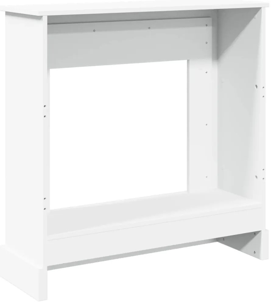 Cornija de lareira 90x30x90 cm derivados de madeira branco