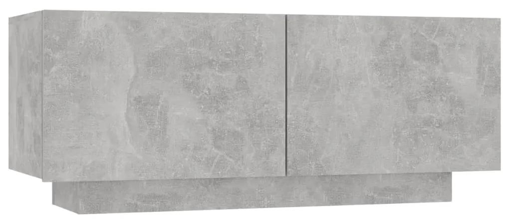 Mesa de cabeceira 100x35x40 cm contraplacado cinzento cimento