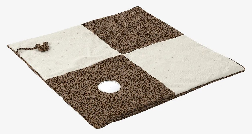 Tapete de atividades leopardo em gaze de algodão ENVIE DE FRAISE  bege